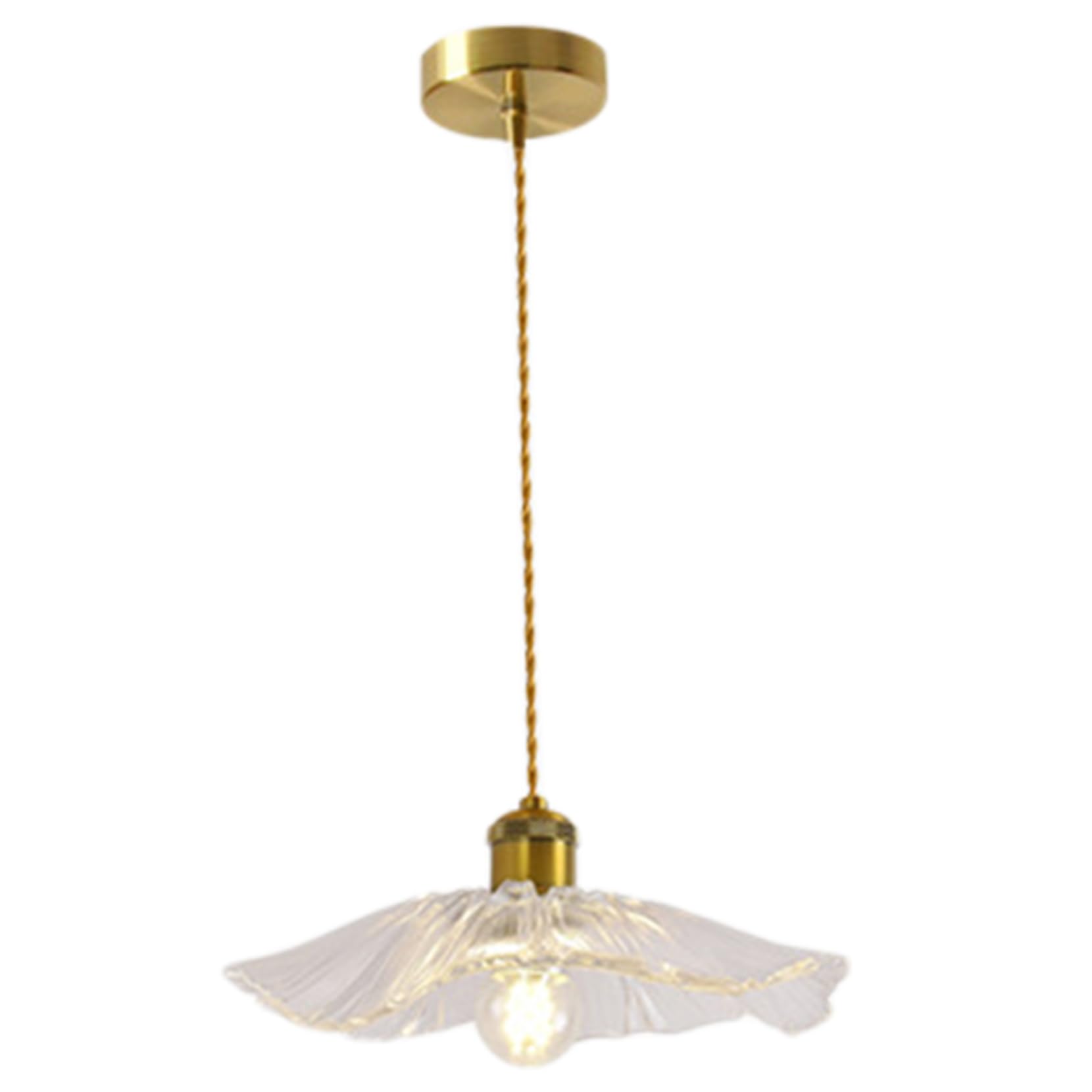 Lámpara colgante de cristal de un solo cabezal moderna blanca para comedor y casa 7