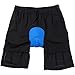 Men's Mountain Bike Shorts 3D Padded Bicycle MTB Shorts Loose-fit Lightweight MTB Cycling Shorts (All Black-M)