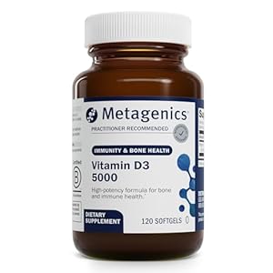 Metagenics Vitamin D3 5000 – For Immune Support, Bone Health & Heart Health* – High Potency Vitamin D – Non-GMO – Gluten-Free