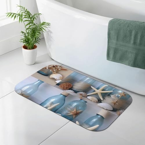 Tapis de salle de bain coquillage pour sortie de douche