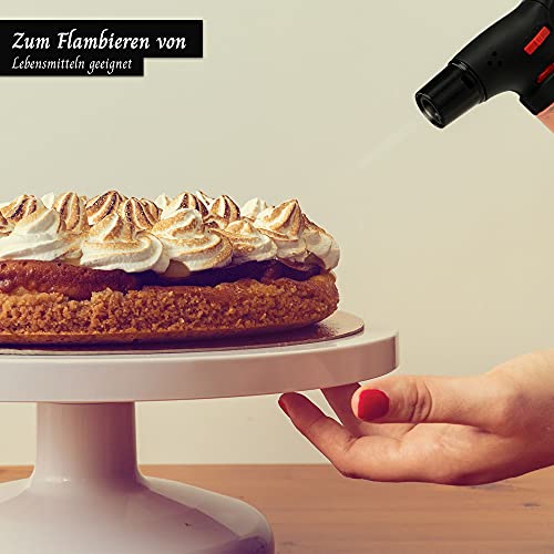 Vani Sturmfeuerzeug mit Jet Flamme - 4X Küchenbrenner inkl. 1x Feuerzeug von VanI - Nachfüllbarer Flambierer - Befüllter… – Bild 4