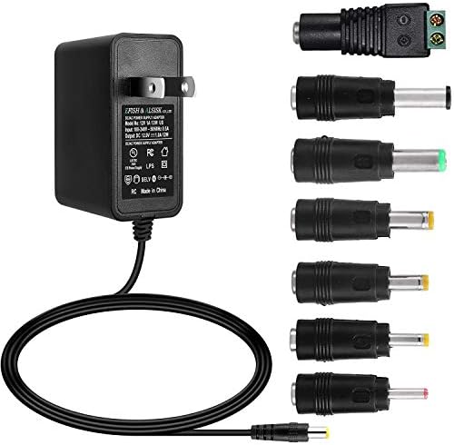 ALSISK Power Supply Adapter 12V 2A 24W,Power Plug for Home Appliances,CCTV Camera,Routers,Hubs,LED Strips,Telekom,T-Com,Speedport,Radiowecker,Scanner,Switch,UL Approve