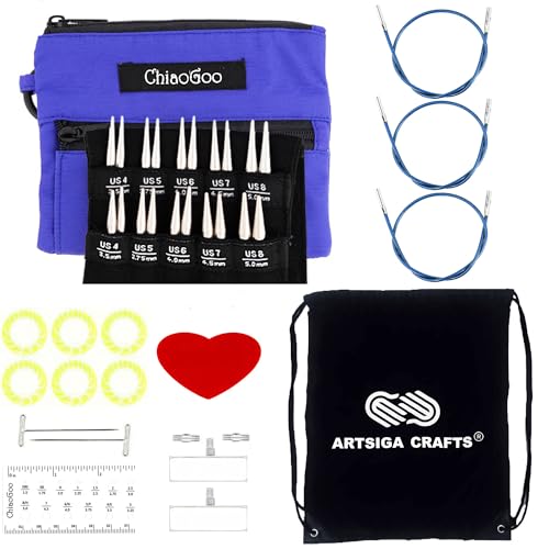 ChiaoGoo Twist Red Lace Shorties Large Interchangeable Set