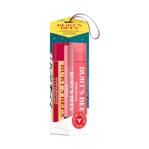 Burt's Bees para la mujer | Set de regalo para cuidado de labios con bálsamo labial de granada, tinte de hibisco y brillo labial de peonía | Mistletoe Kiss