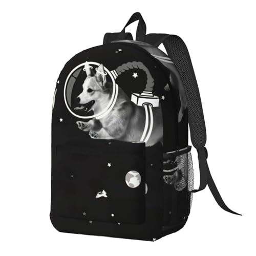 Sac à dos d'écolier léger Space Corgi noir taille unique EdWal - 2