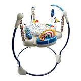 Kyoot Activity Center Musical Jumperoo Baby Bouncer Chair Baby Jumper with Lights, Music, Baby Toys, Teether, 360° Spinning Seat, Adjustable Height | Colourful Animal & Rainforest | 6 Months+ (Blue)