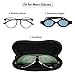 Hifot Soft Eyeglasses Case 2 Pack, Neoprene Porteble Travel Slip in Eyeglasses Bag Sunglasses Pouch Holder with Clip