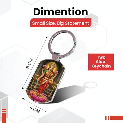 Image of Stylish Metal Keychains with Permanent Glossy Print - Inspirational Quotes & Spiritual Designs - Perfect Key chains for loved ones, Personal Use, Gifts & Return Gifts