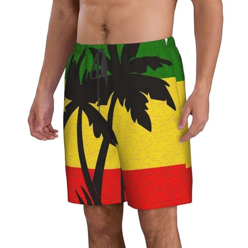 Jamaican Flag Men's Quick Dry Swim Trunks Beach Board Shorts Swimming Swimwear2