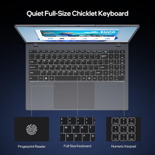 Image of BiTECOOL 15.6 FHD Laptop, N95 Quad Core, 12GB LPDDR5 256GB SSD, Fingerprint