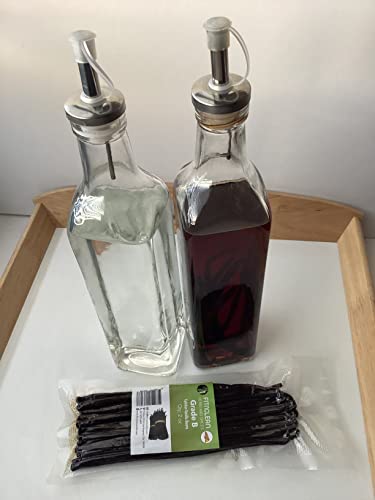 Image of 2oz Vanilla Beans Grade B Tahitiensis for extract, Cooking and Baking by FITNCLEAN VANILLA| Fresh 5 inch-7 inch NON-GMO Natural Raw Whole Pods
