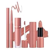 Lip Makeup Kit - Velvet Lipstick Pen, Smooth Glide Liner, Rich Pigment Blend, Comfortable Lightweight Wearable Design | Perfect for Professional Beauty Styling Events Photoshoot Casual Wear Cosmetic