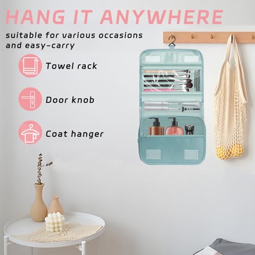 Image of Toiletry Bag Travel Bag with Hanging Hook for Women Men,Light Blue