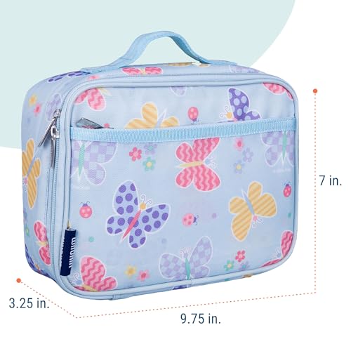 Image of Wildkin Kids Insulated Lunch Box, Butterfly Garden | Insulated, wipe-clean lunch box - coordinates with matching Wildkin backpacks and water bottles