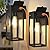 OYKYOHEI 2 Pack Porch Lights with GFCI Outlet, Dusk to Dawn Motion Sensor Outdoor Lights, 2 Lighting Modes Waterproof Anti-Rust Wall Sconce Lantern, Outside Light for House, Black