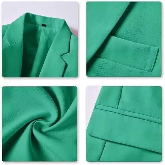 Short Sleeve Suits for Men 2 Piece Suit Slim Fit Casual Summer Beach Wedding Suits Short Sleeve Blazer & Shorts Set2