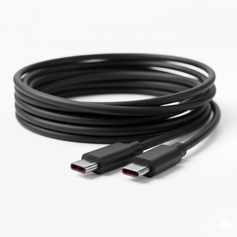 MORT 68W USB-C to USB-C Cable | TurboPower Type C Data & Charging Cable | Compatible for Motorola Edge 60 50 40 30 Razr Stylus G Series | Black 1 Meter | Original Fast Charging