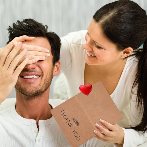 Dreamil Kraftpapier Umschläge Vintage 18 Stück Briefumschläge mit Karten Briefkuvert Briefhülle für Grußkarten Einladungskarten Dankeskarten DIY Geschenkkarten (6 Style)