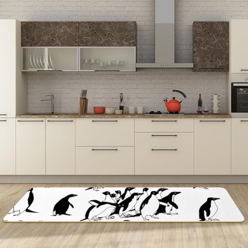 Tapis de cuisine antidérapants lavables pingouins pour sol sec - 3