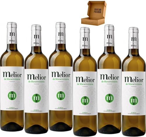Matarromera - Envío 24 H - Caja Regalo - Ribera del Duero - Cosecha Privada (6 x Botella 75 cl, Melior Verdejo)