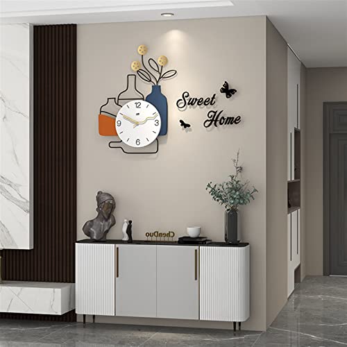 Horloge murale grand cadran lisible pour décoration salon moderne
