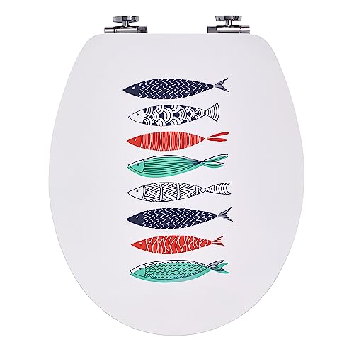 Wirquin 20722979 Abattant WC Diplomat Banc de sardines en MDF 100% FSC avec frein de chute et...