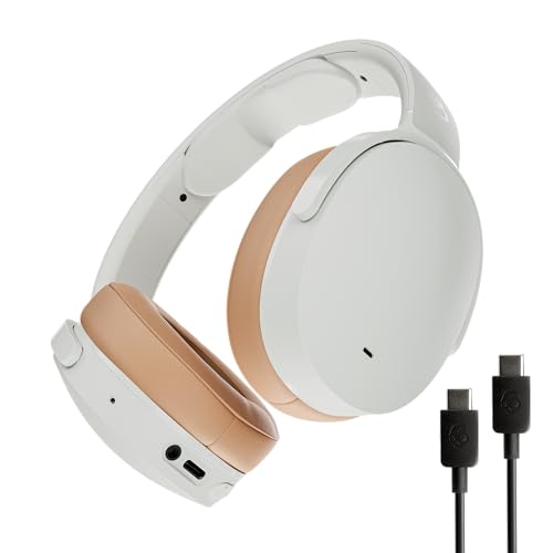 Skullcandy Hesh ANC Cascos Over-Ear Inalámbricos con Cancelación de Ruido, 22 h de Autonomía, Micrófono, Compatibles con iPhone Android y Dispositivos Bluetooth - Blanco