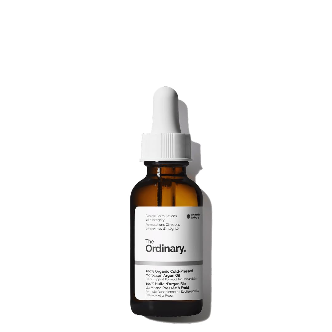 The Ordinary 100% Organic Cold-Pressed Moroccan Argan Oil, Bio-Arganöl aus Marokko, kaltgepresst, Pflegende und feuchtigkeitsspendende Behandlung für Haut und Haar, 30ml