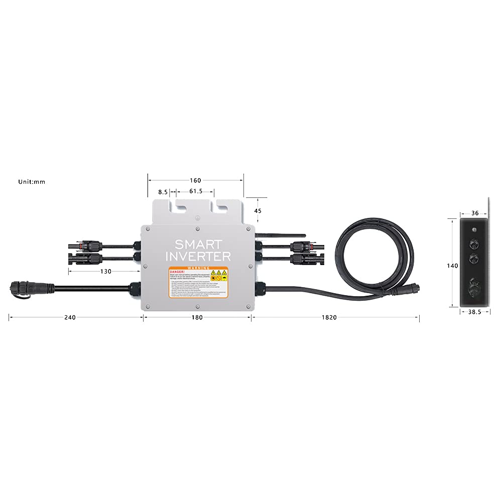 Inverter Solare Micro Grid Tie Y&H 700W - Da DC26-46V A AC230V, MPPT - Foto 7