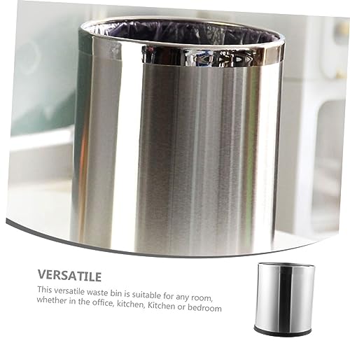 Caneca de basura de acero inoxidable para dormitorio y oficina miniatura 7