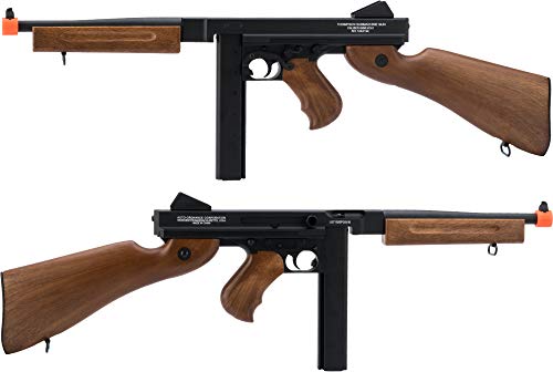 Soft Air Thompson M1A1 Electric Powered Airsoft Gun with Adjustable Hop-Up, 320-365 FPS