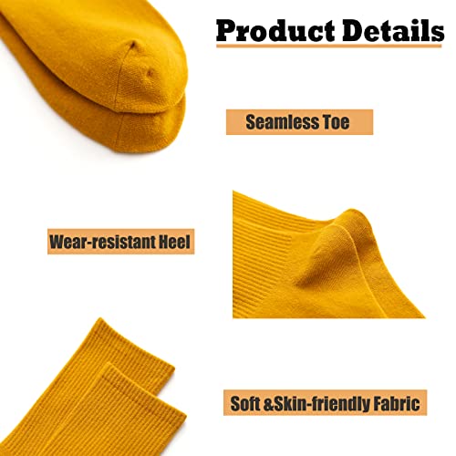 Barrlves 10 Pairs Women Crew Socks Colorful Cotton Dress Socks Fashion Ribbed Casual Athletic Sport Socks For Running Skateboard (10Pair-Bright Color) #TOP2