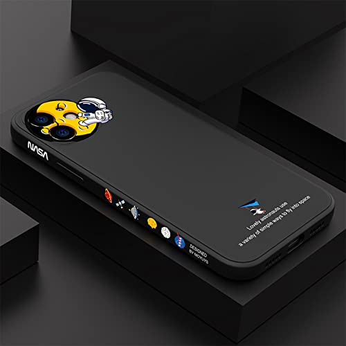 Coque astronaute mignon iPhone silicone liquide pour éviter les rayures