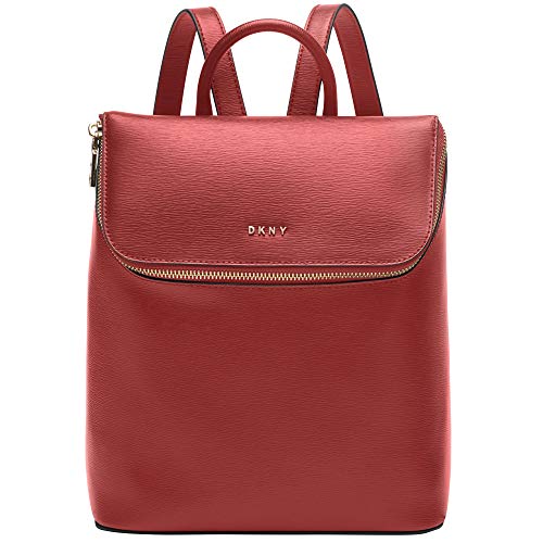 Image of DKNY Womens Multipurpose Fashion Backpack, Bright Red /Gold Bryant