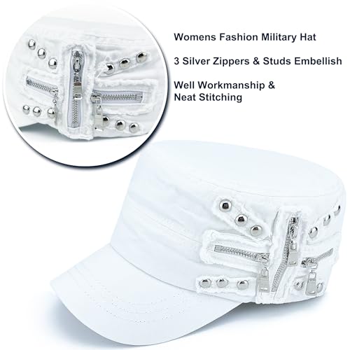 Sombrero Militar Ajustable de Algodón Suave para Mujer miniatura 3