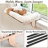valigogo Cloud-Soft Cat Window Sill Perch with Zipper Designed Cushioned Bed, Supportive Cat Window Seat with Premium Solid Wood & Sturdy Metal Frame, Pet Hammock Bed for Large Cats (Large, White) #4