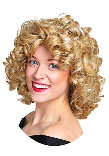 Fun Costumes Grease Bad Sandy Costume Wig for Women - Blonde Curly Wig for 50s Musical Movie Cosplay - Officially Licensed Standard