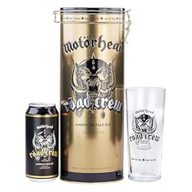 Motörhead Road Crew Premium Tin Gift Set. Includes 440ml Can and Branded Glass and Pale British Ale by iconic Heavy Metal band. Perfect for Christmas – Blue Tree