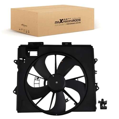 Image of maXpeedingrods Radiator Cooling Fan Assembly w /Shroud for Cadillac CTS 2009-2014 SRX 2009 STS 2009-2011, 19351719 20914377 620567