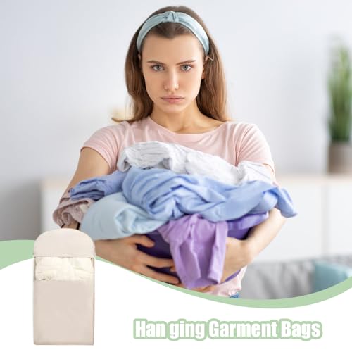 Hanging Garment Bag | Clothes Covers Protector Bags with Compression Zipper | Hangable Space Saving Vacuum Garment Bags | Dustproof Closet Organizers And Storage Bag For Down Coats And Jackets3