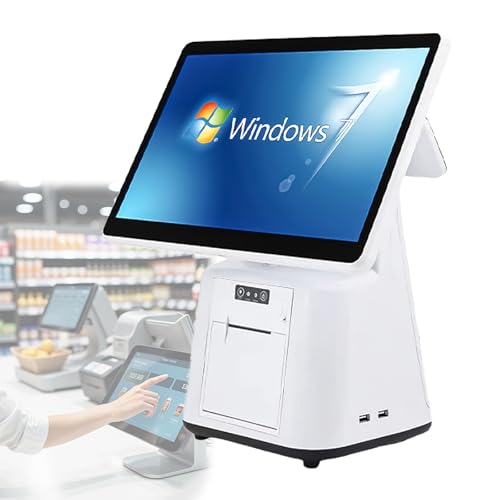 HJGJYWLQ Restaurant POS System with 15.6-Inch Touchscreen - All-in-One Cash Register for Small...