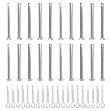 CPROSP 20 stück Einloch Gabelbolzen 8*90mm mit 20 Splinte, Gabelkopfstifte, Verzinkter Stahl Steckbolzen und Sicherungssplint, Sicherungsbolzen zur Befestigung und Sicherung
