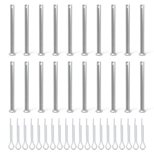 CPROSP 20 stück Einloch Gabelbolzen 8*90mm mit 20 Splinte, Gabelkopfstifte, Verzinkter Stahl Steckbolzen und Sicherungssplint, Sicherungsbolzen zur Befestigung und Sicherung CPROSP 20 stück Einloch Gabelbolzen 8*90mm mit 20 Splinte, Gabelkopfstifte, Verzinkter Stahl Steckbolzen und Sicherungssplint, Sicherungsbolzen zur Befestigung und Sicherung