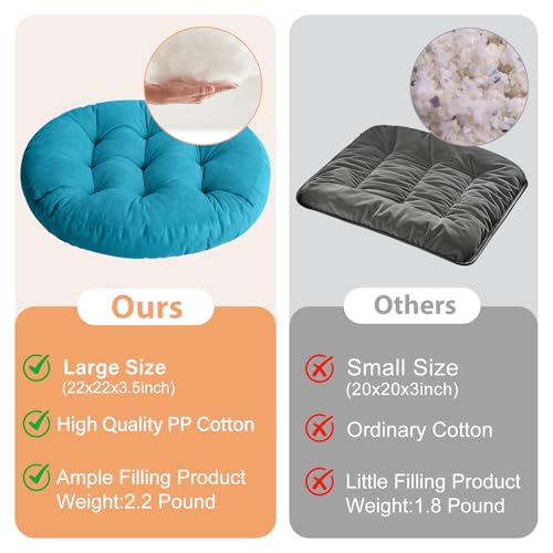 Tiita 22 Inch Floor Cushion - Round Outdoor Chair Cushion Pad with Corduroy by Tiita - Used condition - Image 8