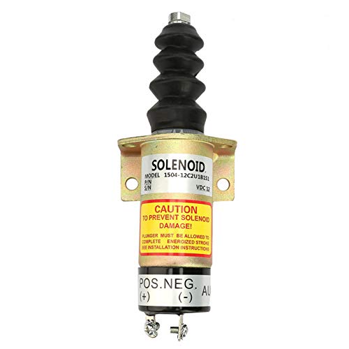 Consejos para Comprar Bobinadoras de pared los 5 más buscados. 49 Solenoide de cierre Electroválvula de cierre Válvula solenoide Caja de acero de 12 V Kit de reemplazo de solenoide de cierre de motor diésel 1504-12C2U1B1S1 Para bobina