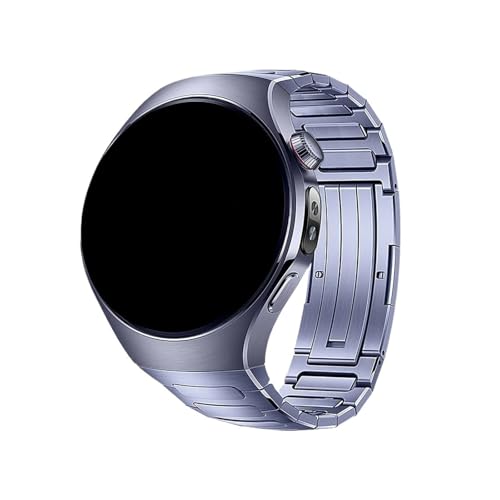 PPzsyxx Correa de titanio For Huawei Watch 5 46mm banda Metal especializada reemplaza la pulsera comercial accesorios(Purplish blue)