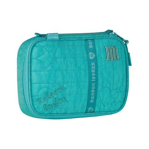 Estojo Box Juvenil Escolar Rebecca Bonbon Meninas 100 Pens - Azul