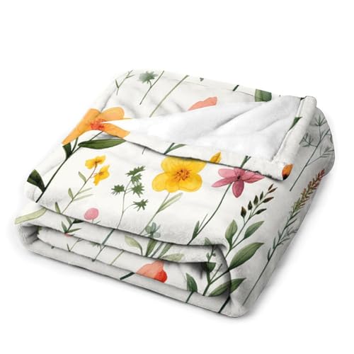 Couverture de lit aquarelle fleurs extérieur plaid chaud saison