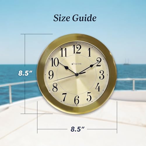 Horloge murale résistant à l'eau JUSTIME en bronze brossé - 7