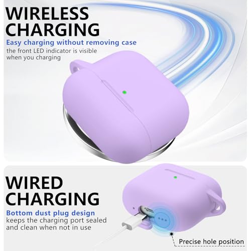 Image of Ljusmicker for AirPods 4 Case 2024 with Cleaner Kit,Purple